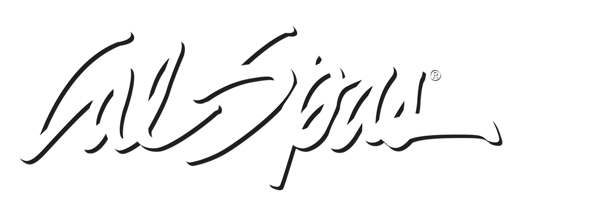 Calspas White logo hot tubs spas for sale Johns Creek